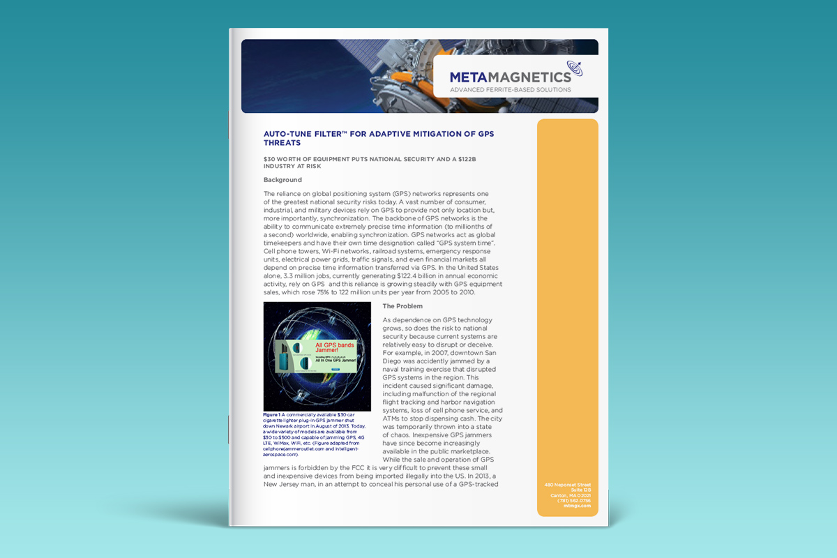 Tech brief describes adaptive methods for mitigating GPS jamming threats.